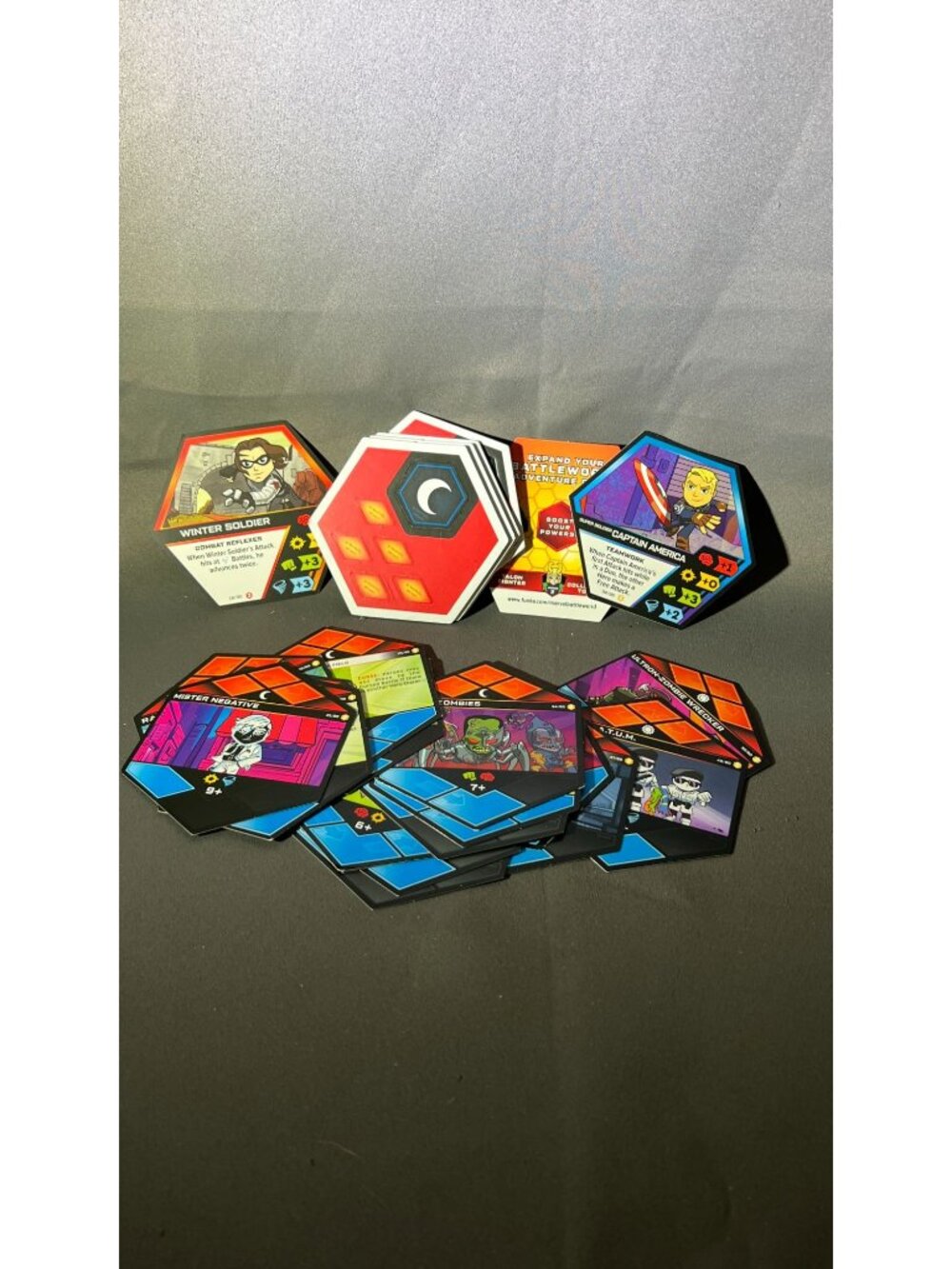 Marvel Battleworld Card Pieces Winter Soldier Captain America Fun - No Figures